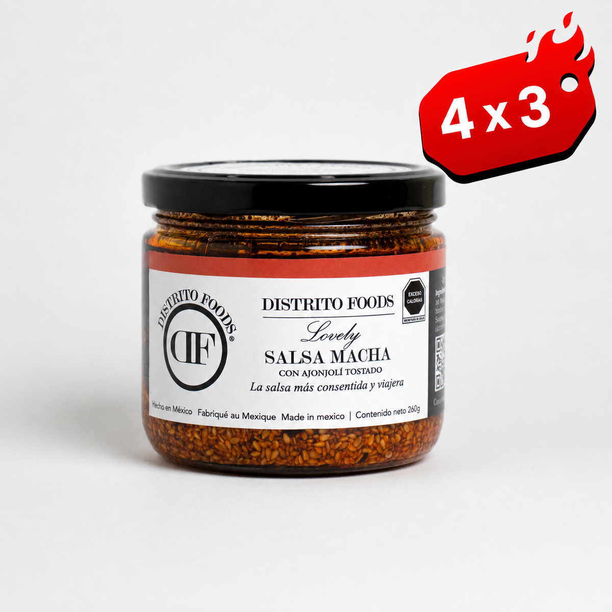 Salsa Macha con Ajonjolí Tostado