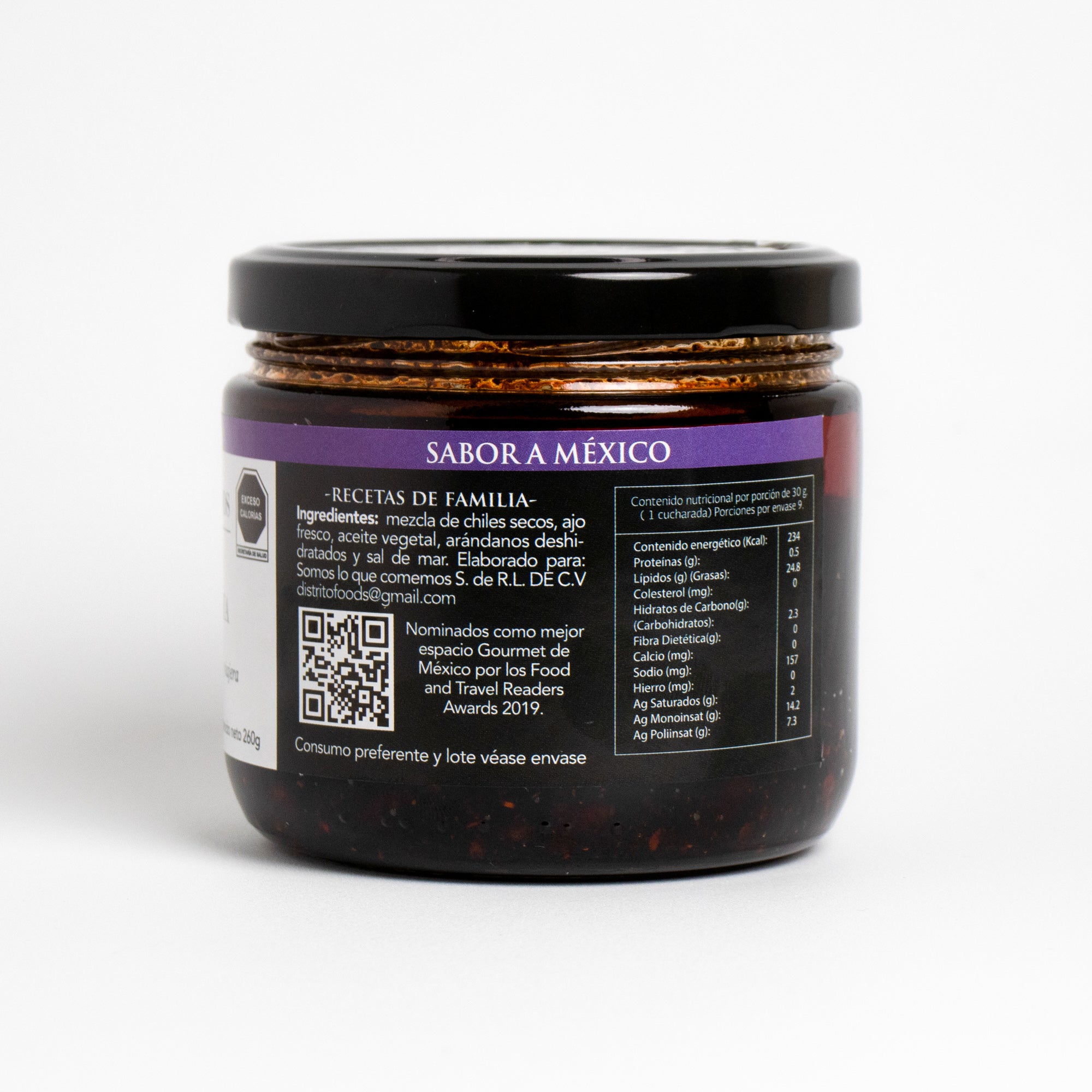 Salsa Macha con Arandanos