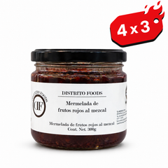 Mermeladas de frutos rojos al mezcal